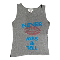 never kiss and tell tank top